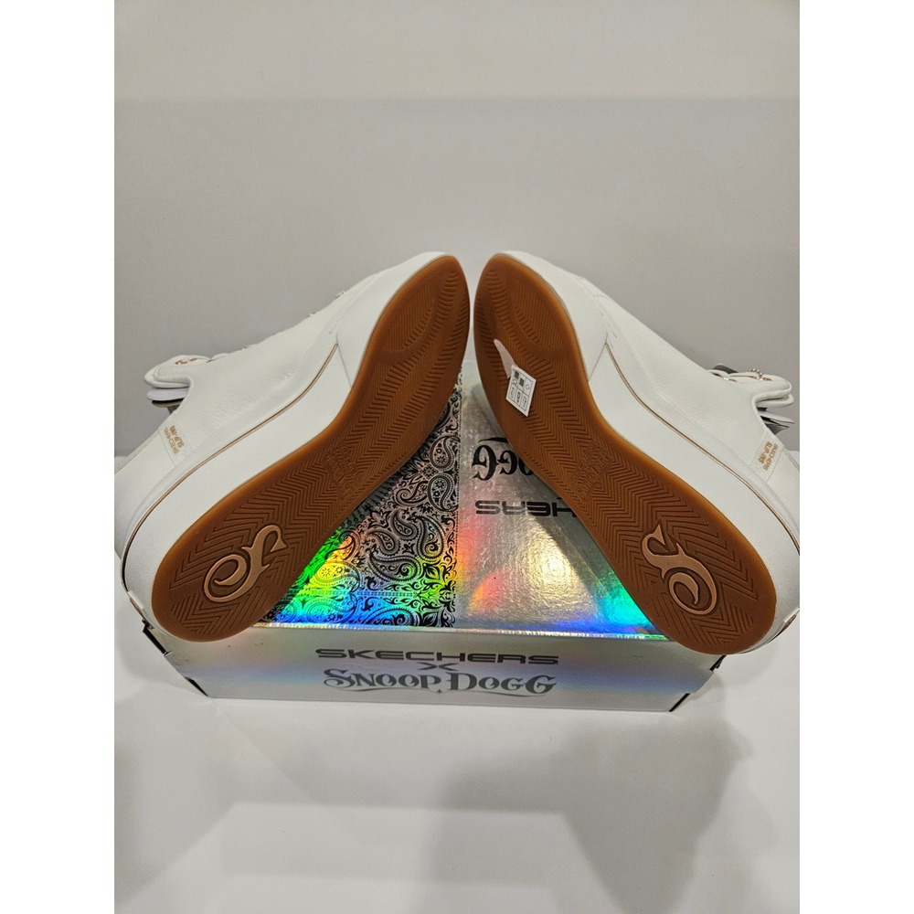 Skechers x Snoop Dogg Snoop One Leather White Rose Gold Slip-Ins Womens Size 8 - Picture 3 of 7